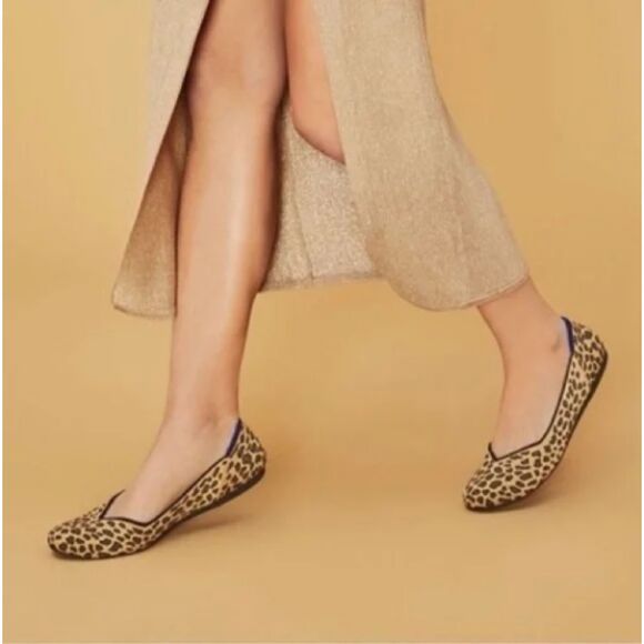 Shoes - Rothys The Flat Animal Print Shoes Round Toe Eco Friendly Knit Comfort Sz 11